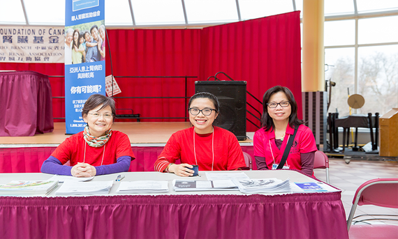 Three Chinese volunteers