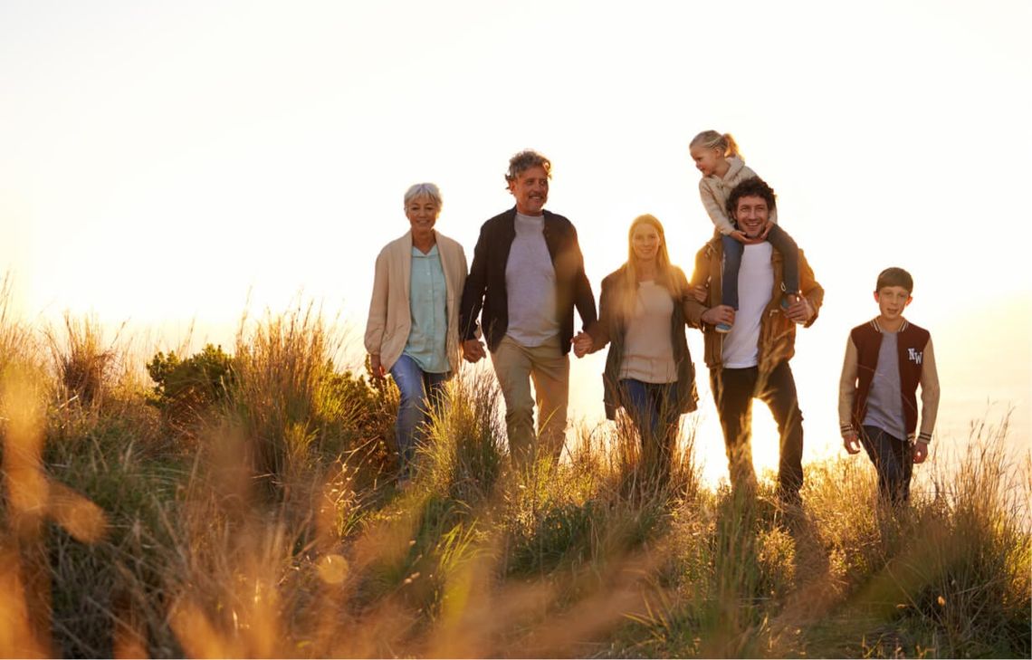 Une photo de famille dans la nature