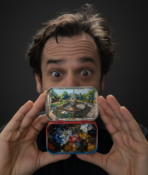 Nikolas holding a pocket