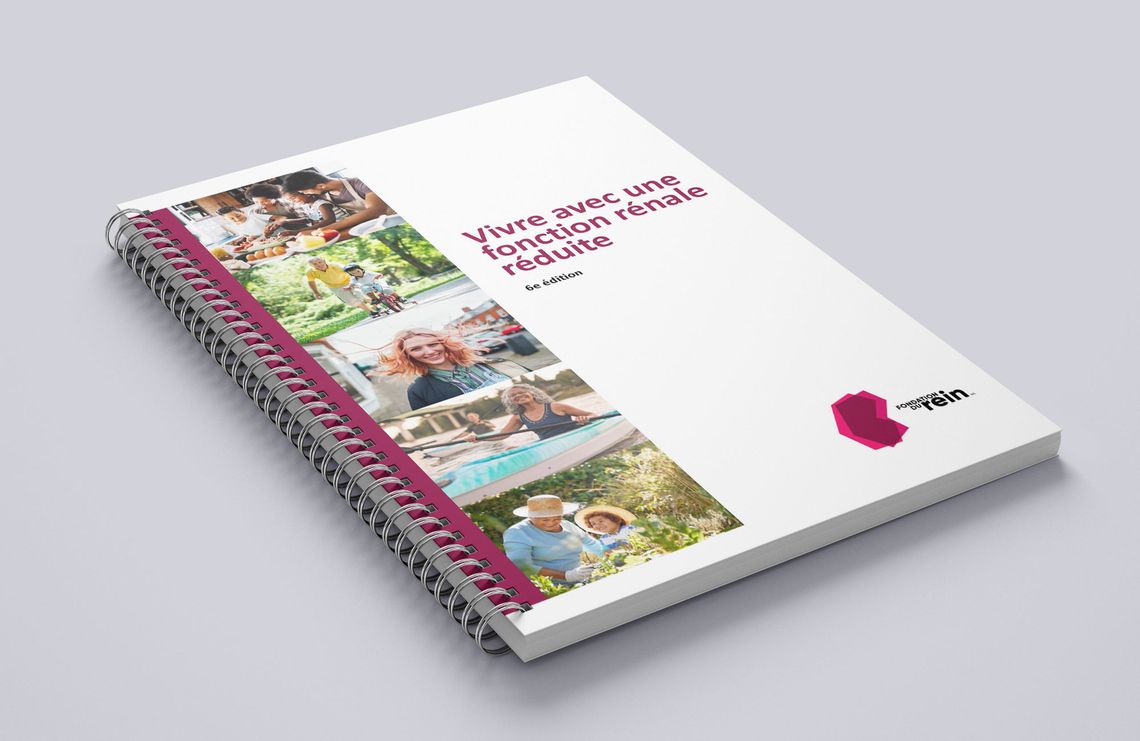 Couverture du manuel des patients Vivre avec une fonction rénale réduite