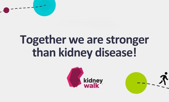 Kidney Walk logo and tagline "Together we are stronger than kidney disease"