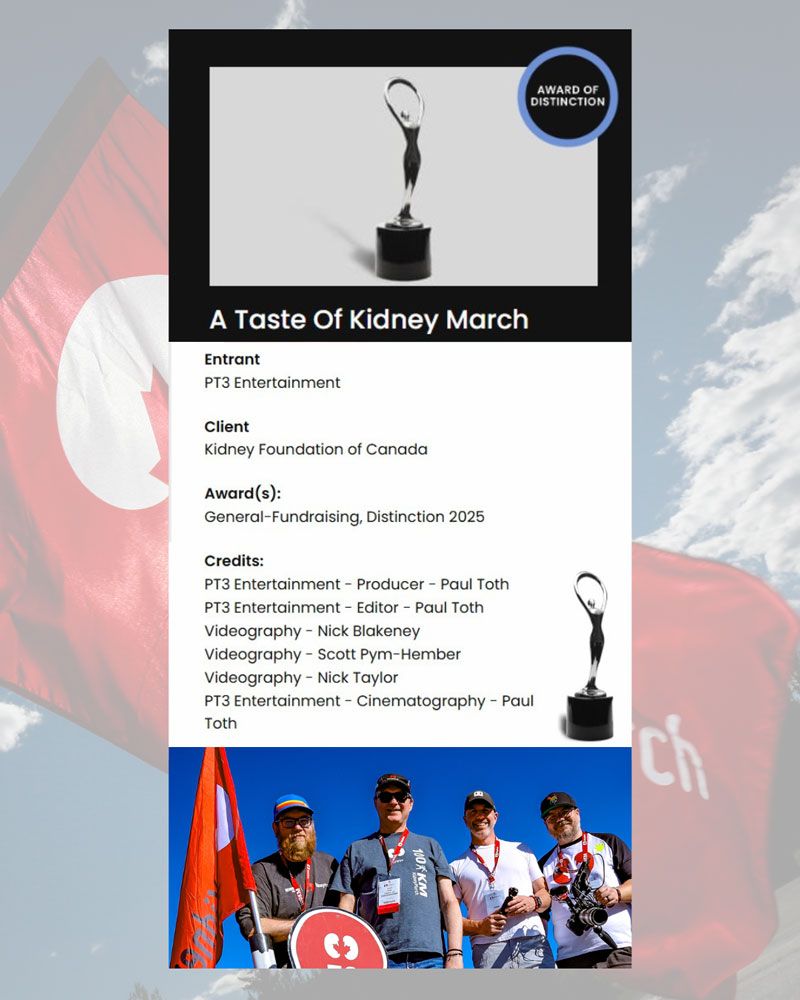 A Taste of Kidney March award