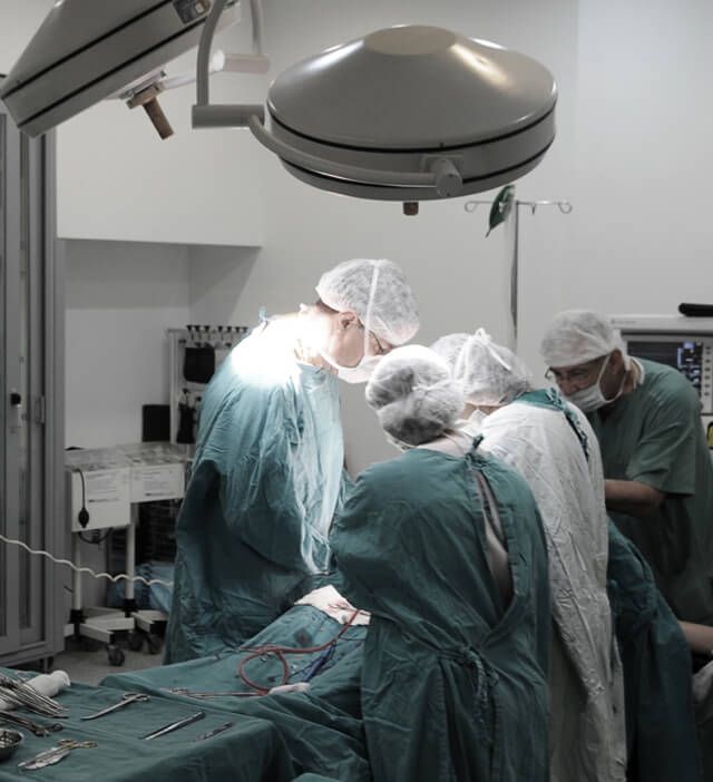 Doctors in a surgery