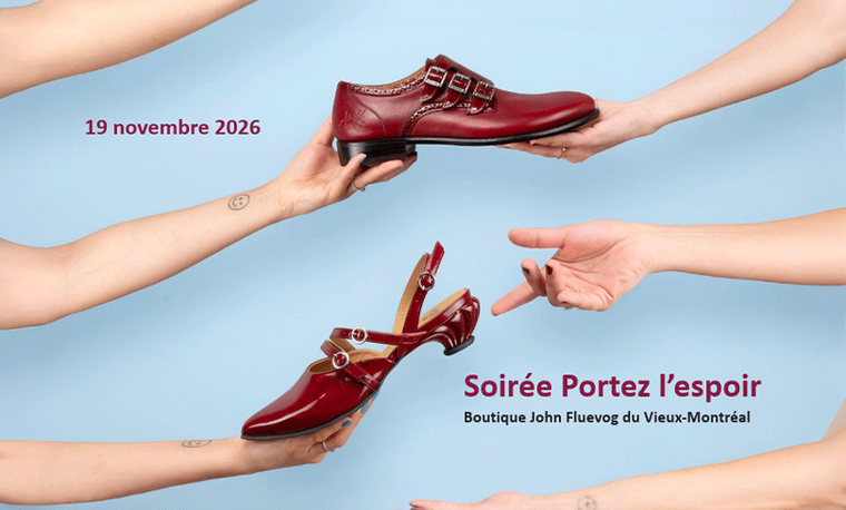 Portez l'espoir : une soirée pour célébrer le don vivant, en présence de John Fluevog