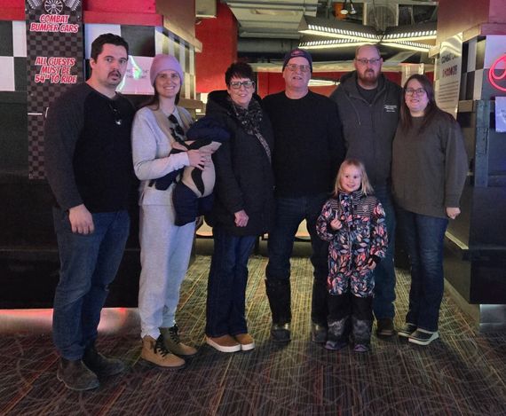 Stewart and his family